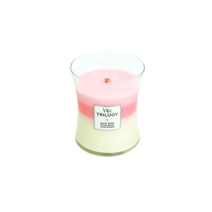 Woodwick Medium Hourglass Trilogy Candle - Island Getaway-1